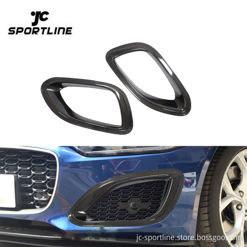 Dry Carbon Fiber F-Type Front Bumper Vents for Jaguar F-Type X152 Coupe 2021-2022
